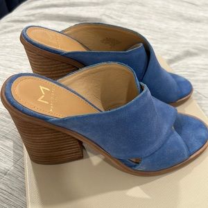 Marc Fisher Blue Slip-on Heels 👡